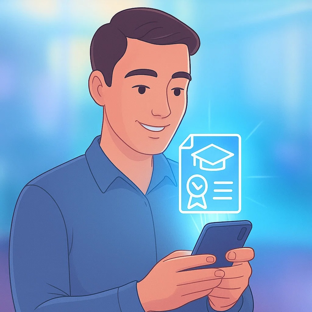 W3C verifiable credentials workflow visualization, credential issuance and verification interface, Verana trust network nodes, monetization dashboard with privacy-first payment system